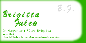 brigitta fulep business card