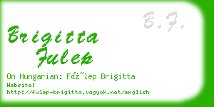 brigitta fulep business card